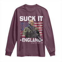 Suck It England Funny 4th of July George Washington 1776 Long Sleeve Shirt - Wonder Print Shop