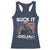 Suck It England Funny 4th of July George Washington 1776 Racerback Tank Top - Wonder Print Shop