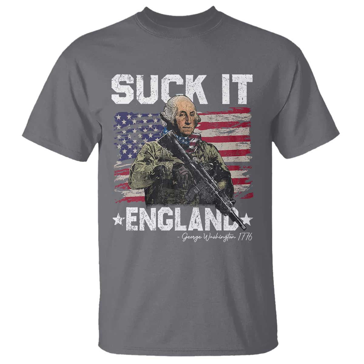 Suck It England Funny 4th of July George Washington 1776 T Shirt - Wonder Print Shop