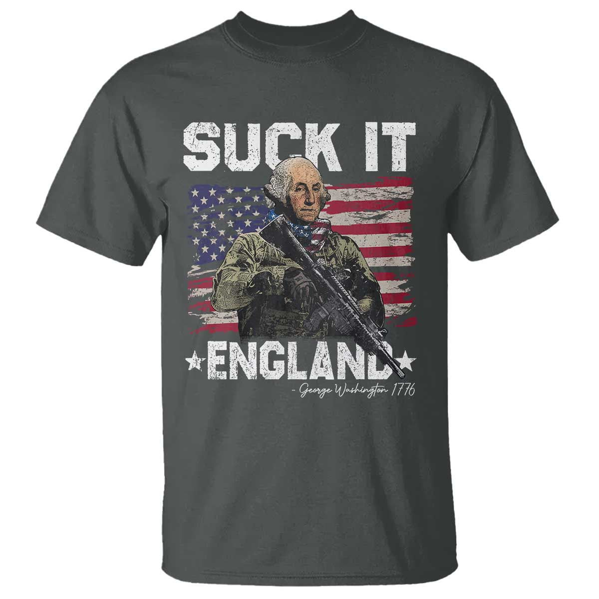 Suck It England Funny 4th of July George Washington 1776 T Shirt - Wonder Print Shop