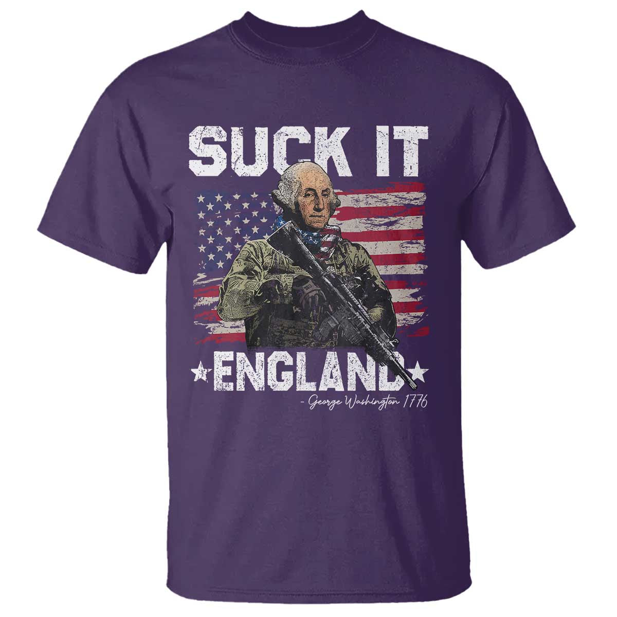 Suck It England Funny 4th of July George Washington 1776 T Shirt - Wonder Print Shop