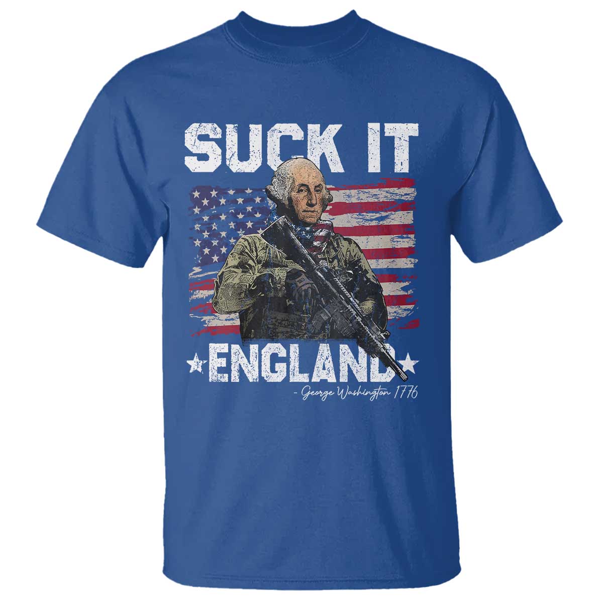 Suck It England Funny 4th of July George Washington 1776 T Shirt - Wonder Print Shop