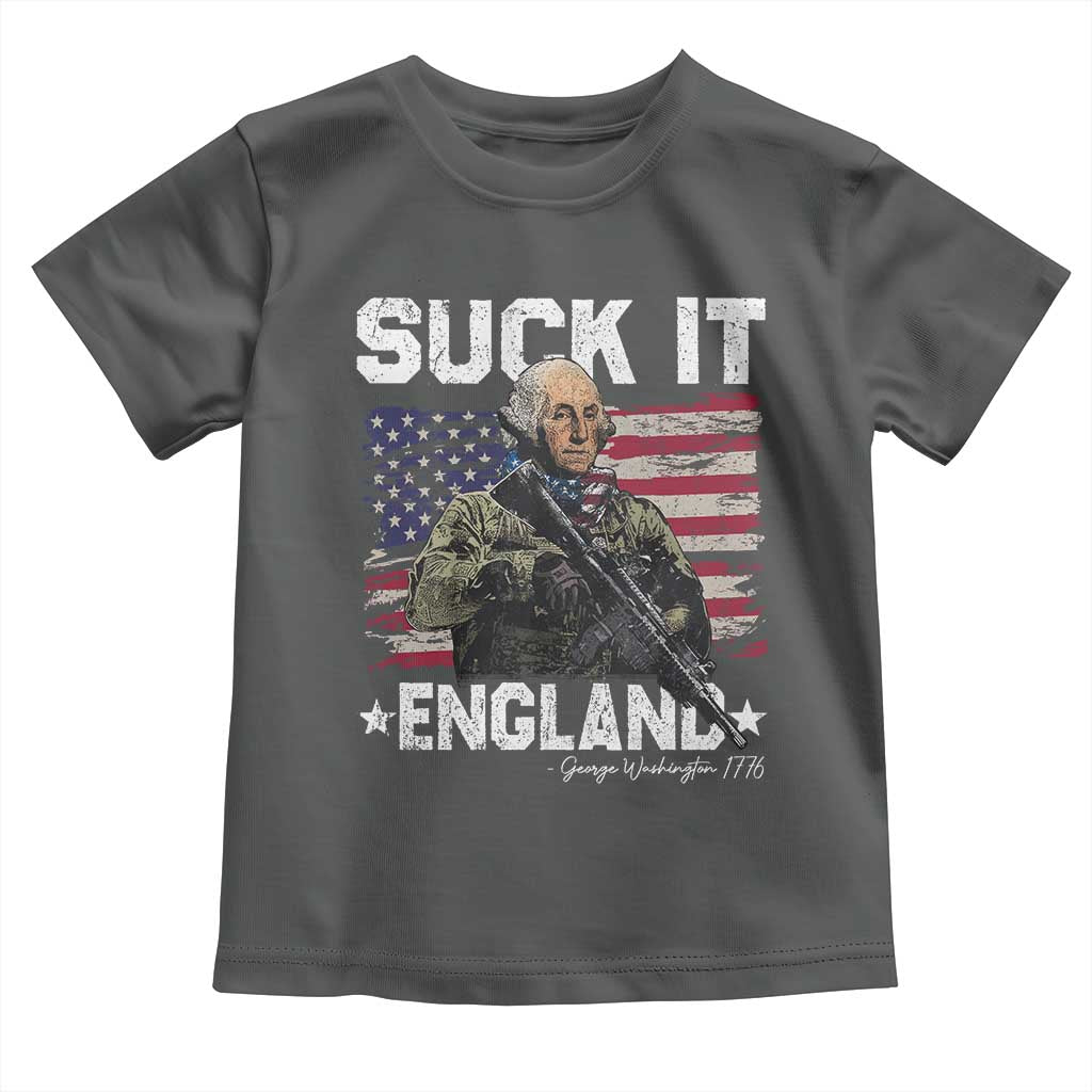 Suck It England Funny 4th of July George Washington 1776 Toddler T Shirt - Wonder Print Shop