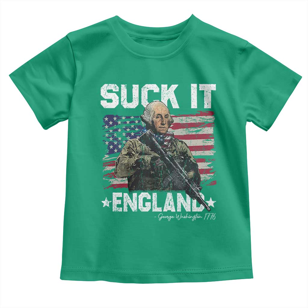 Suck It England Funny 4th of July George Washington 1776 Toddler T Shirt - Wonder Print Shop