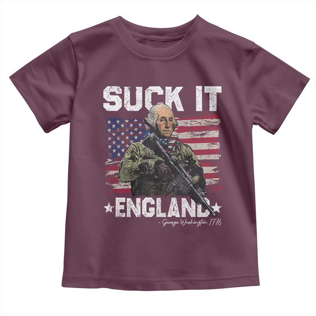 Suck It England Funny 4th of July George Washington 1776 Toddler T Shirt - Wonder Print Shop