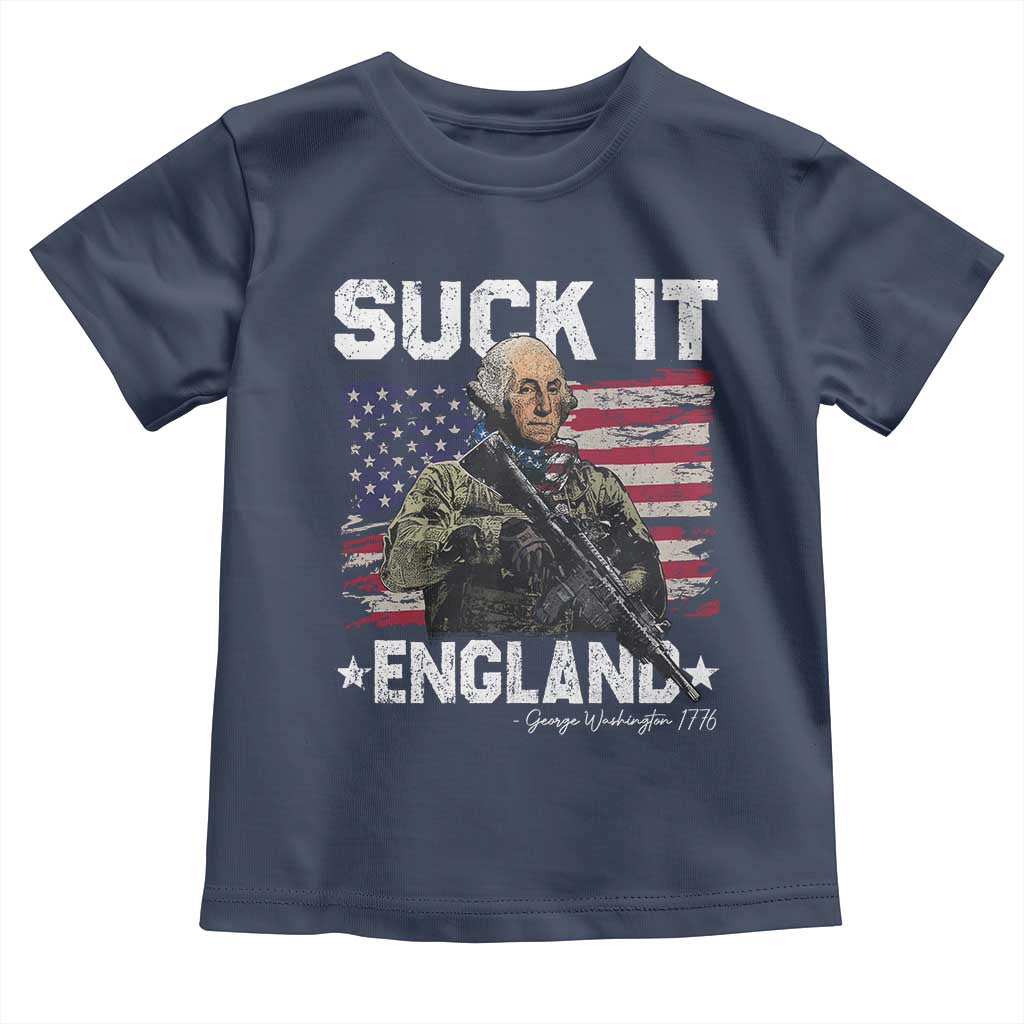 Suck It England Funny 4th of July George Washington 1776 Toddler T Shirt - Wonder Print Shop