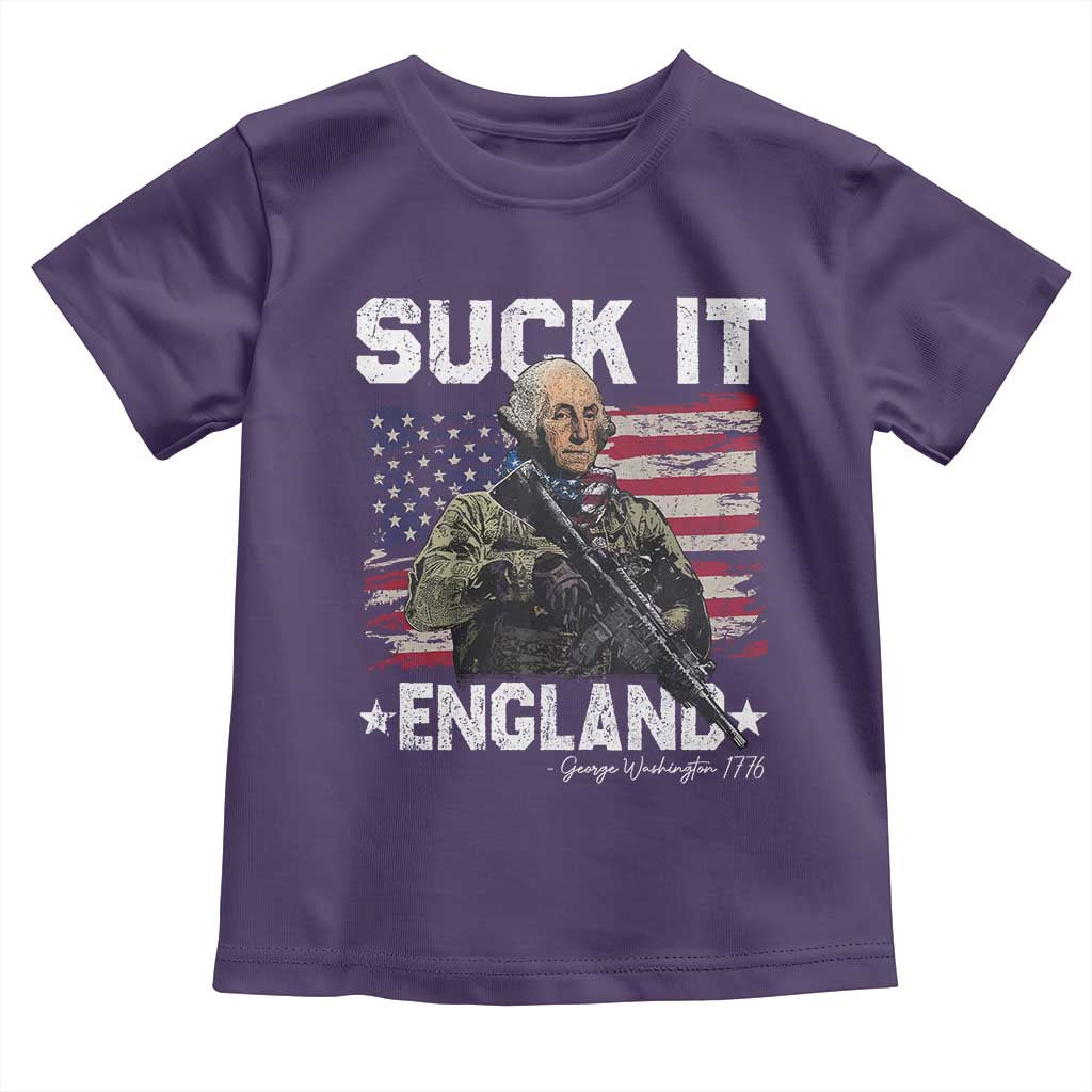 Suck It England Funny 4th of July George Washington 1776 Toddler T Shirt - Wonder Print Shop