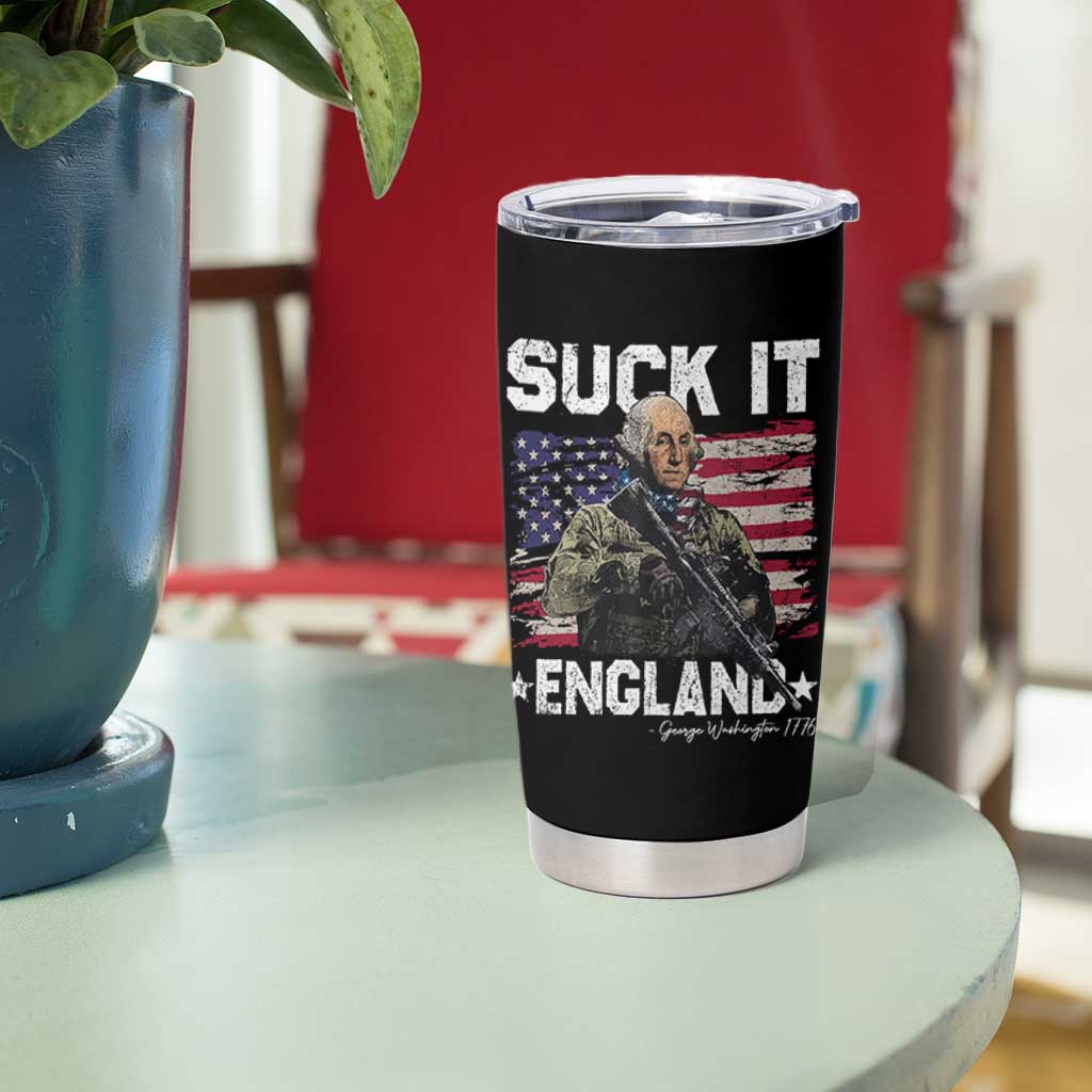 Suck It England Funny 4th of July George Washington 1776 Tumbler Cup - Wonder Print Shop