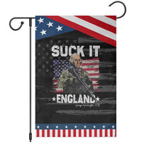 Suck It England Funny 4th of July George Washington 1776 Garden Flag