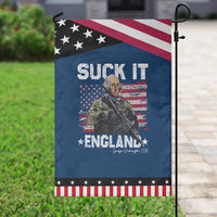 Suck It England Funny 4th of July George Washington 1776 Garden Flag