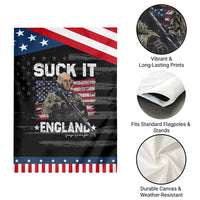 Suck It England Funny 4th of July George Washington 1776 Garden Flag