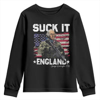 Suck It England Funny 4th of July George Washington 1776 Youth Sweatshirt - Wonder Print Shop