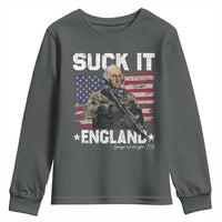 Suck It England Funny 4th of July George Washington 1776 Youth Sweatshirt - Wonder Print Shop