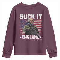 Suck It England Funny 4th of July George Washington 1776 Youth Sweatshirt - Wonder Print Shop