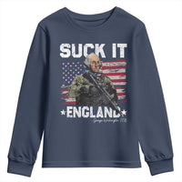 Suck It England Funny 4th of July George Washington 1776 Youth Sweatshirt - Wonder Print Shop