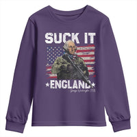 Suck It England Funny 4th of July George Washington 1776 Youth Sweatshirt - Wonder Print Shop