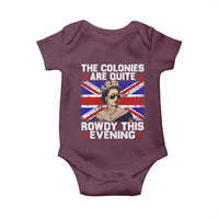 Funny 4th of July Baby Onesie The Colonies Are Quite Rowdy This Evening British Queen - Wonder Print Shop