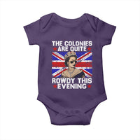 Funny 4th of July Baby Onesie The Colonies Are Quite Rowdy This Evening British Queen - Wonder Print Shop