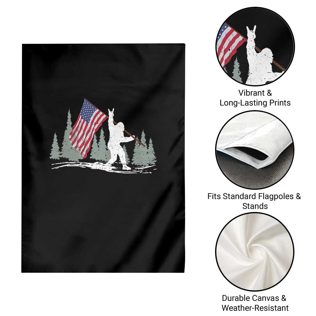 Bigfoot Garden Flag Sasquatch American Flag Patriotic - Wonder Print Shop