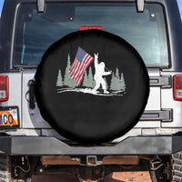 Bigfoot Spare Tire Cover Sasquatch American Flag Patriotic - Wonder Print Shop