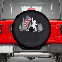 Bigfoot Spare Tire Cover Sasquatch American Flag Patriotic - Wonder Print Shop