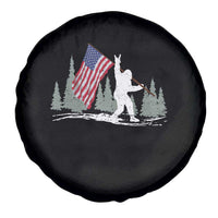 Bigfoot Spare Tire Cover Sasquatch American Flag Patriotic - Wonder Print Shop