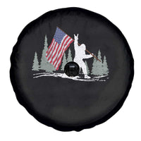 Bigfoot Spare Tire Cover Sasquatch American Flag Patriotic - Wonder Print Shop