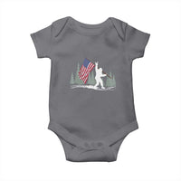 Bigfoot Baby Onesie Sasquatch American Flag Patriotic - Wonder Print Shop