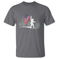 Bigfoot T Shirt Sasquatch American Flag Patriotic - Wonder Print Shop