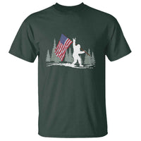 Bigfoot T Shirt Sasquatch American Flag Patriotic - Wonder Print Shop
