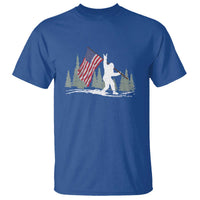 Bigfoot T Shirt Sasquatch American Flag Patriotic - Wonder Print Shop