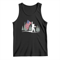 Bigfoot Tank Top Sasquatch American Flag Patriotic - Wonder Print Shop