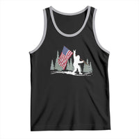 Bigfoot Tank Top Sasquatch American Flag Patriotic - Wonder Print Shop