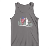 Bigfoot Tank Top Sasquatch American Flag Patriotic - Wonder Print Shop