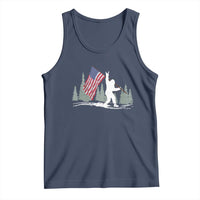 Bigfoot Tank Top Sasquatch American Flag Patriotic - Wonder Print Shop