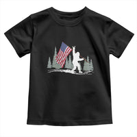Bigfoot Toddler T Shirt Sasquatch American Flag Patriotic - Wonder Print Shop