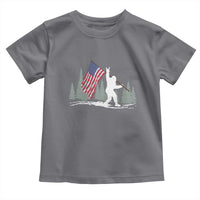 Bigfoot Toddler T Shirt Sasquatch American Flag Patriotic - Wonder Print Shop