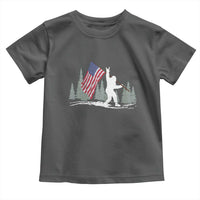 Bigfoot Toddler T Shirt Sasquatch American Flag Patriotic - Wonder Print Shop