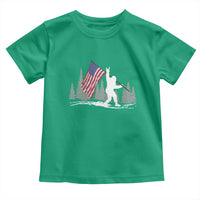 Bigfoot Toddler T Shirt Sasquatch American Flag Patriotic - Wonder Print Shop