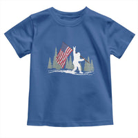 Bigfoot Toddler T Shirt Sasquatch American Flag Patriotic - Wonder Print Shop