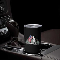 Bigfoot Tumbler Cup Sasquatch American Flag Patriotic - Wonder Print Shop