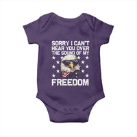 American Flag Eagle Baby Onesie Sorry I Cant Hear You Over The Sound Of My Freedom - Wonder Print Shop