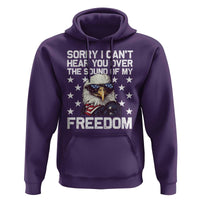 American Flag Eagle Hoodie Sorry I Cant Hear You Over The Sound Of My Freedom - Wonder Print Shop