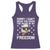 American Flag Eagle Racerback Tank Top Sorry I Cant Hear You Over The Sound Of My Freedom - Wonder Print Shop