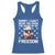 American Flag Eagle Racerback Tank Top Sorry I Cant Hear You Over The Sound Of My Freedom - Wonder Print Shop