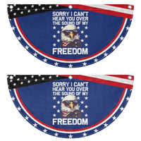 American Flag Eagle Patriotic Fan Flag Sorry I Cant Hear You Over The Sound Of My Freedom