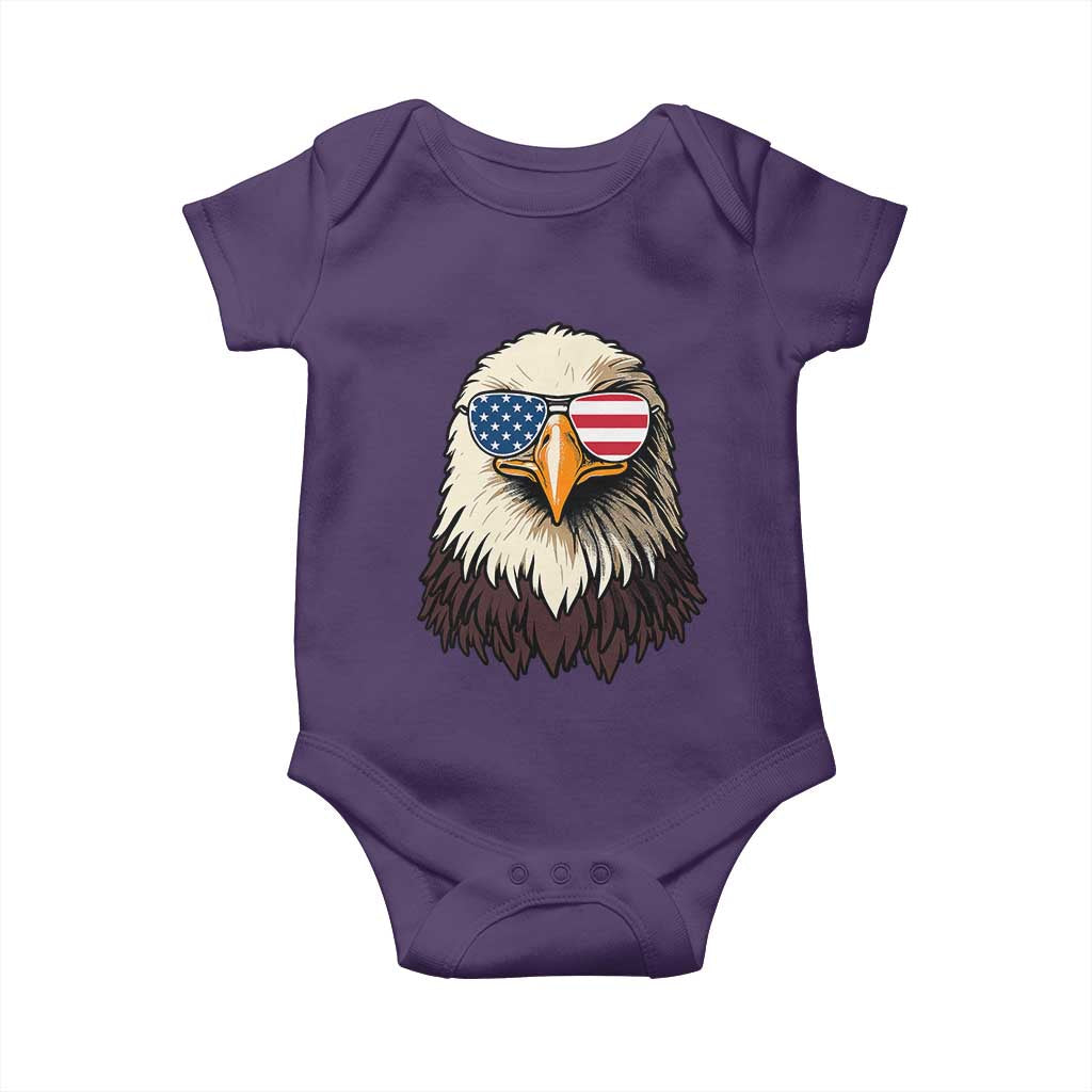 American Flag Patriotic Eagle Baby Onesie 4th of July - Wonder Print Shop
