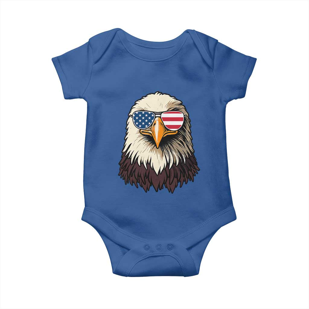 American Flag Patriotic Eagle Baby Onesie 4th of July - Wonder Print Shop
