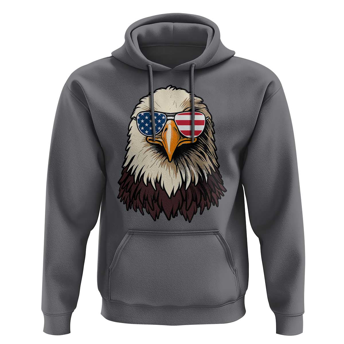 American Flag Patriotic Eagle Hoodie 4th of July - Wonder Print Shop