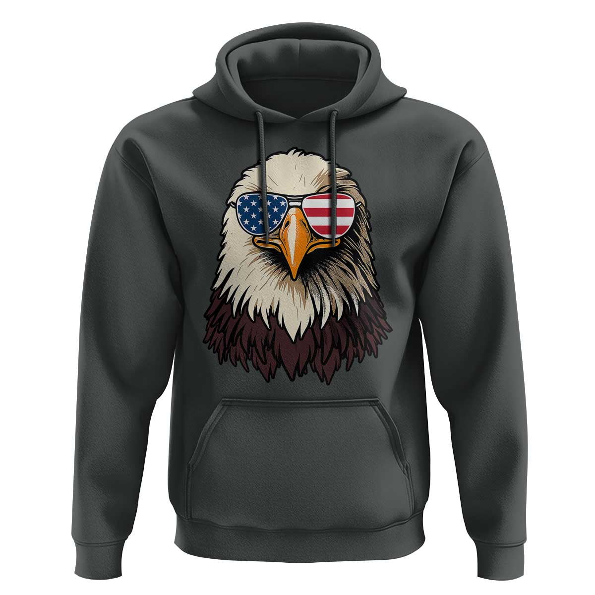 American Flag Patriotic Eagle Hoodie 4th of July - Wonder Print Shop